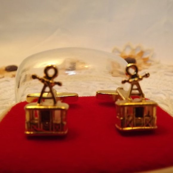 Unique Vintage Art Deco XX 3D Cufflinks - Picture 5 of 5